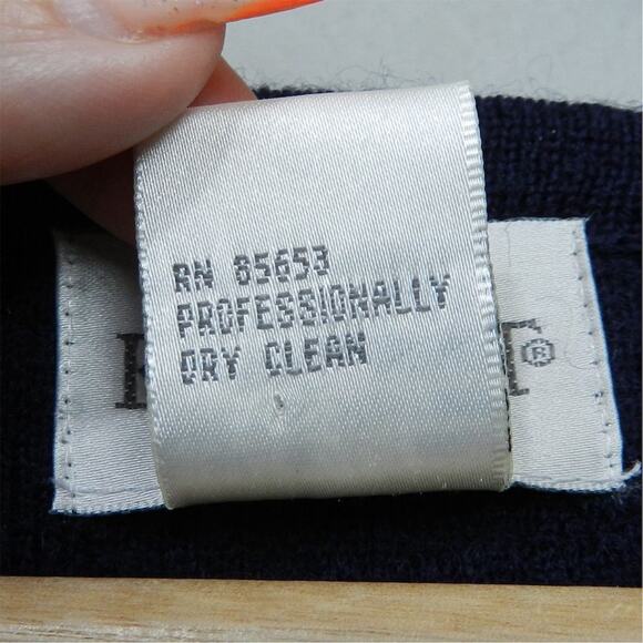 Vintage 90s‎ Koret Felted Wool Vest Size XL Navy Blue Paisley Embroidered Beaded - Picture 7 of 11